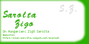 sarolta zigo business card
